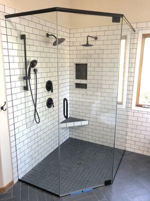 Custom Neo-Angled Corner Shower