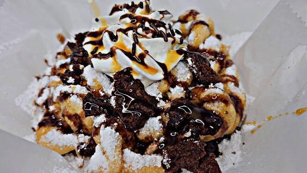 Brownie Blast Loaded Funnel Cake