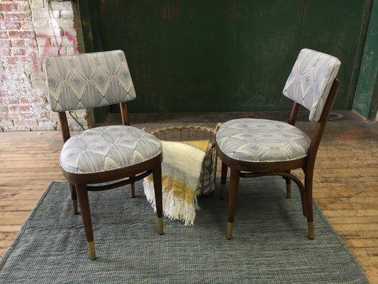 Refurbished and upholstered Thonet Bentwood chairs