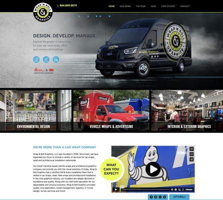 Wrap & Roll Graphics is a creative industry leader that has trusted Swift with their online presence for years.