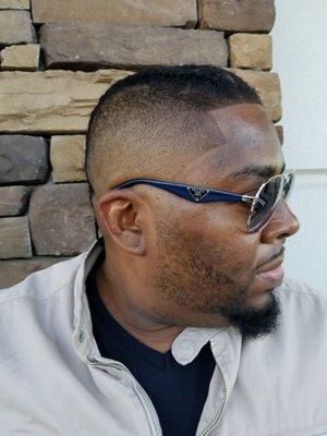 Frohawk Cornrowed and fresh cut...L.A. and Marcus @ N'Style Capitol Heights Location...L.A. and Marcus are the best!