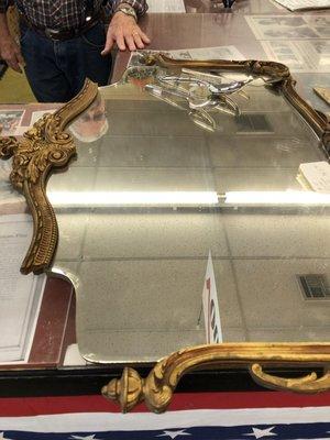 The treasures I found!  I'm so excited about this beautiful old mirror, I have the perfect place for it.