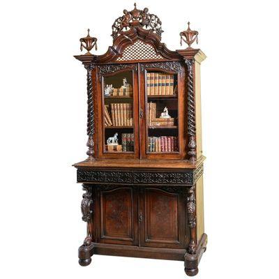 Italian Bookcase with interesting architectural detail.