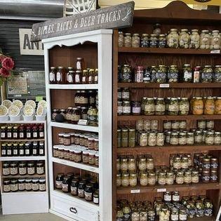 Over 70 varieties of Amish jams jelly and pickles