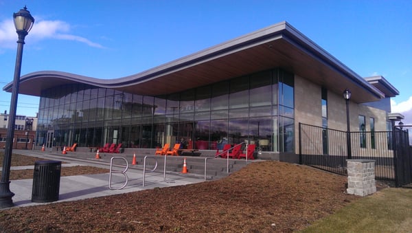 Perspective view of the new East Boston Library.