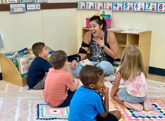 Junior Kindergarden reading time
 Christian Preschool