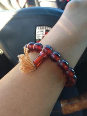 Red Tassel Beaded Bracelet