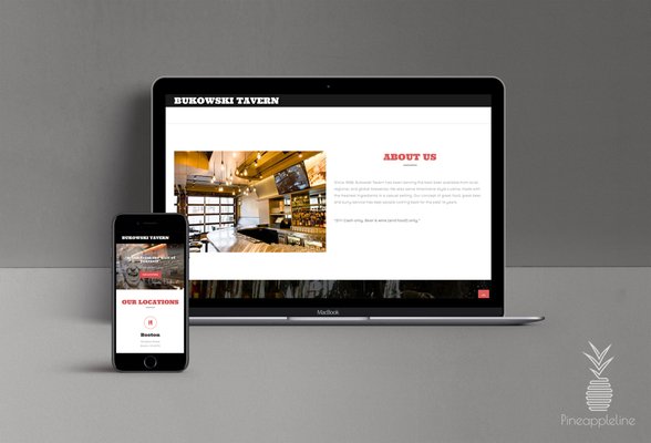 Website Design - Bukowski Tavern Restaurant