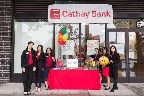 Cathay Bank UW branch soft opening on 10/01/2018. Exterior outlook.