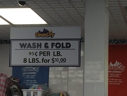 For your drop off laundering convenience.