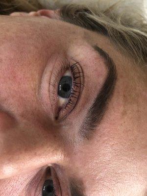 Brow waxing and lash lift