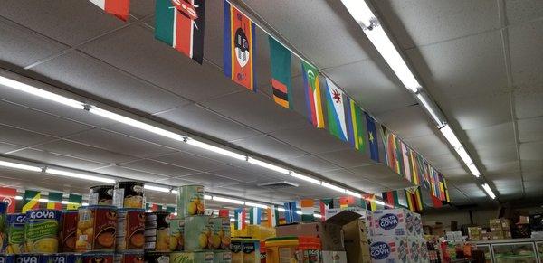 Love the flags, representing the various countries in Africa.