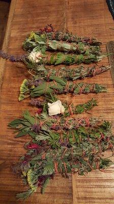 Handcrafted healing smudge sticks