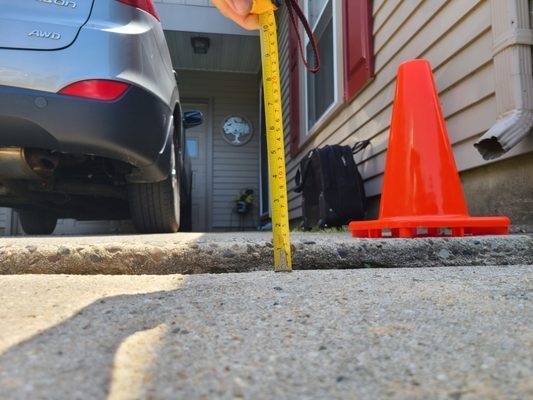 Uneven Concrete that we can level back into place.