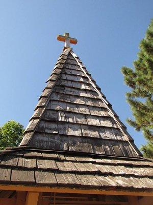 The cross on our bell tower