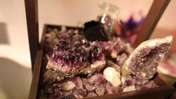 Amethyst awakens the third eye and connection to higher self.  At Waking Universe.