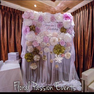 Flower wall rental