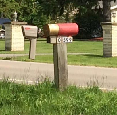 And the Buck shot of the mailbox!