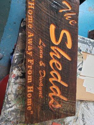 Sandblasted Sign