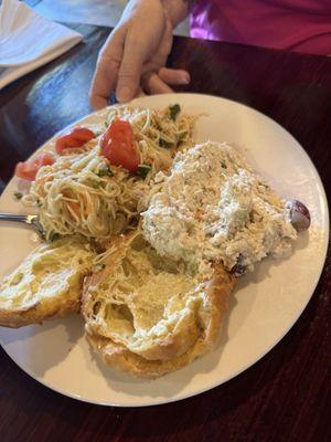 Chicken salad and pasta salad