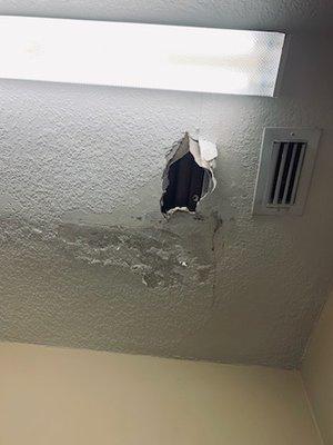 Hole in my parents ceiling