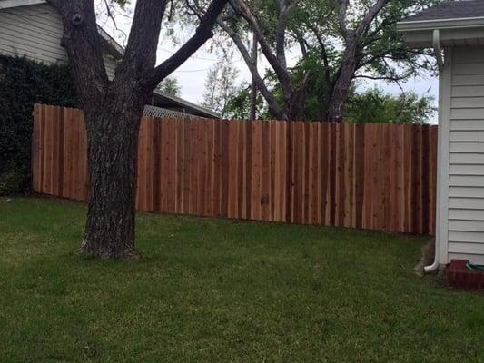 6-foot wood privacy fence in Decatur, using Japanese Cedar.