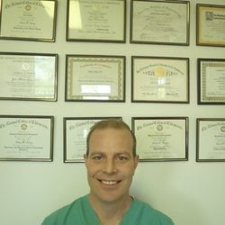 One of my walls with various degrees and certificates in Functional medicine,  Brain neurochemistry., and unusual lab testing.