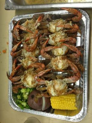 Blue crab platter