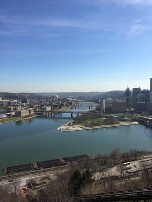 View from incline across the street