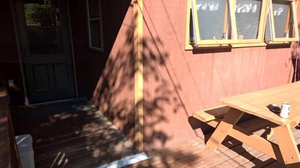 Blue Spruce - entryway deck