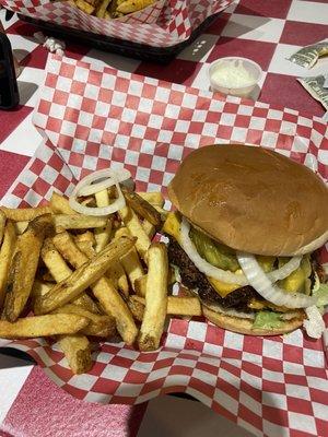 Double brisket burger.