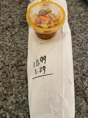 $10.99 sub and $1.29 extra now for peppers that used to be FREE!