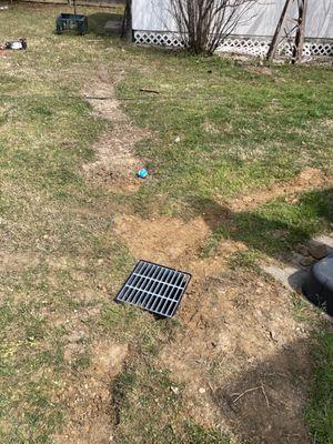 Poorly installed French drain