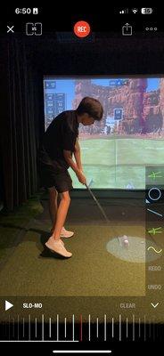 Simulator lessons give great feedback from clubface interactions to swing path adjustments. Plus it's just fun hitting into a virtual course