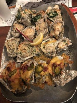 Variety Chargrilled Oysters...AMAZING!!!