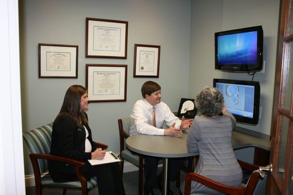 Healthy and beautiful smiles begin with an invitation to be heard.  Dr. Will sits down to listen to a patient's "dental story".