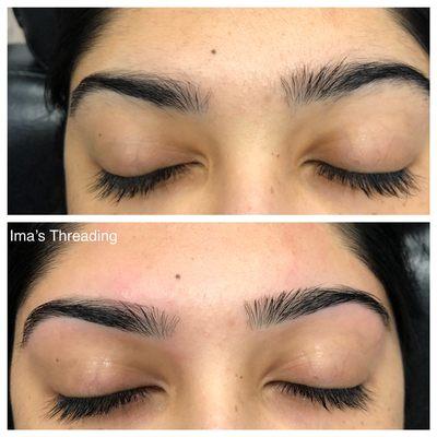 Before and after threading service!