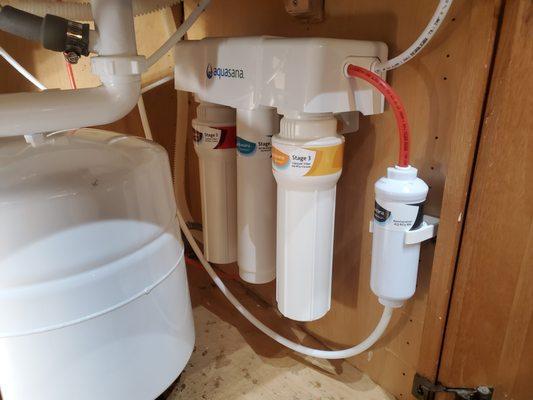 Reverse Osmosis System at Kitchen Sink