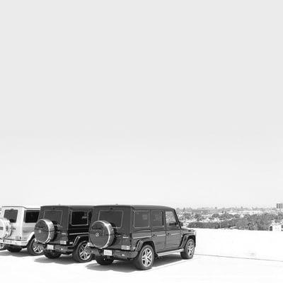 Our Mercedes G550s tend to gaze over the LA rooftop-view.