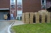 Medical records ready to be transported for digital conversion.