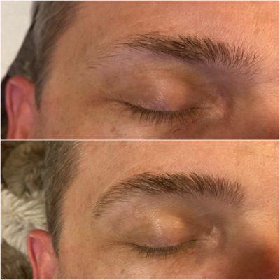 Mens brow tinting