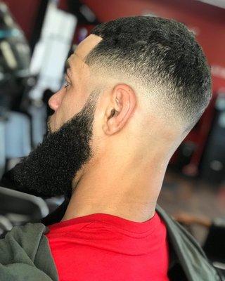 Adult Mid Fade With Beard