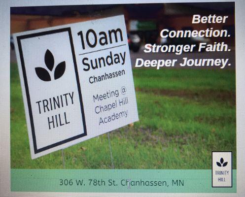 Join us on Sunday @ 10 am. Learn more @ www.trinityhillmn.org!