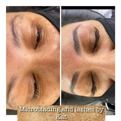 Lash extensions and Microblading