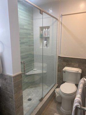 Custom shower glass door