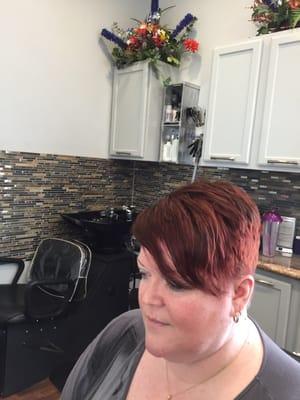 Color and haircut by Nickie