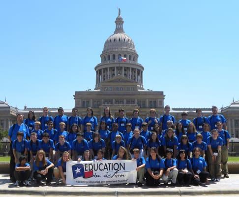 Education in Action participants visit the Texas State Capitol during Lone Star Leadership Academy summer camps.