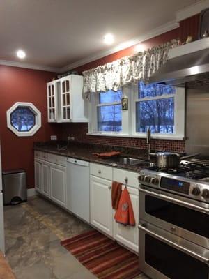 Our kitchen, where the granite was installed.