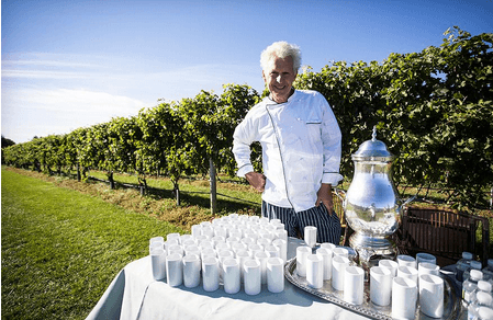 Chef/owner Simon Sheridan at Wolffer Estate Vineyard