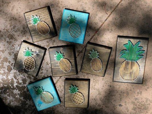 Maui gold pineapple string art